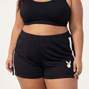 🔥 Playboy x Misguided Black Logo Shorts – Size XL – NWT 🔥